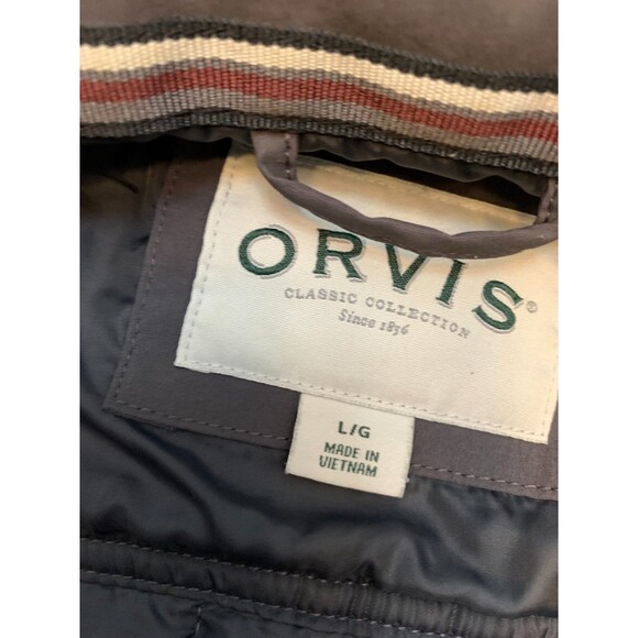 Orvis Vest Mens L Quilted Nylon High-Neck Zip Pockets Outdoor Camp Hike Trail - Picture 5 of 8
